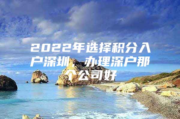 2022年選擇積分入戶深圳，辦理深戶那個(gè)公司好