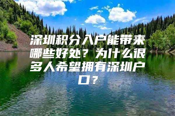 深圳積分入戶能帶來哪些好處？為什么很多人希望擁有深圳戶口？