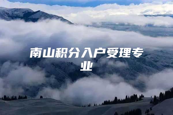 南山積分入戶受理專業(yè)