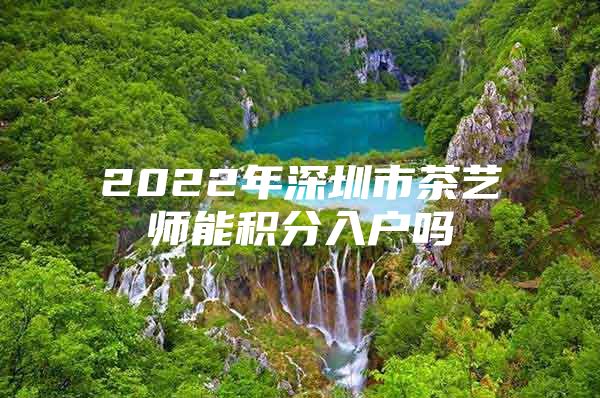 2022年深圳市茶藝師能積分入戶嗎