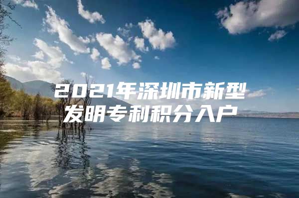 2021年深圳市新型發(fā)明專利積分入戶