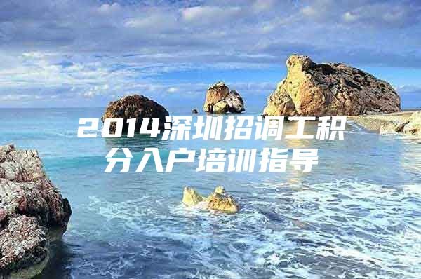 2014深圳招調(diào)工積分入戶培訓(xùn)指導(dǎo)