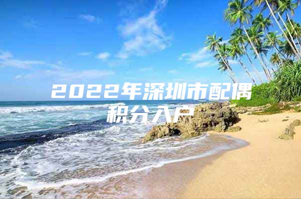 2022年深圳市配偶積分入戶